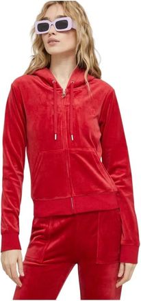 Juicy Couture Robertson Zip Hoodie - Dames - Vesten met rits - Rood - 2XS - Hoodies & sweatvesten