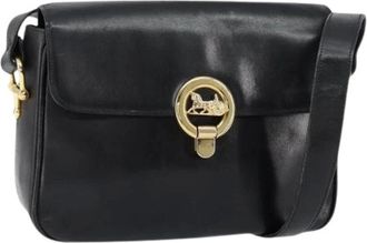 Celine Pre-owned Shoulder Bags, female, Black, Size: ONE SIZE Pre-owned Vintage Leather Shoulder Bag