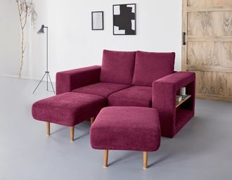 Looks by Wolfgang Joop 2-Sitzer »Looksvb« Verwandlungssofa: aus Sofa wird Sofa mit 2 Hockern, mit Regalfunktion