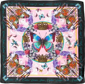 Versace Jeans Couture Sjaal met vlinderprint - Roze