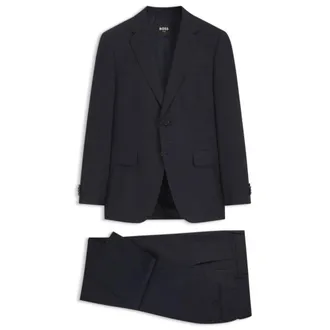 BOSS Two-piece wool-blend slim-fit suit with silk