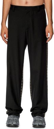 Diesel Mens Wide Leg Relaxed Fit Jeans in Black - Size 54 Regular