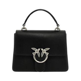 Pinko Mini Love Handtas - Dames - Handtassen - Zwart - ONE Size - Leer - Tassen