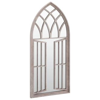 Berkfield Home Decorative Garden Mirror Sand 100x45 cm Iron for Outdoor Use in Beige
