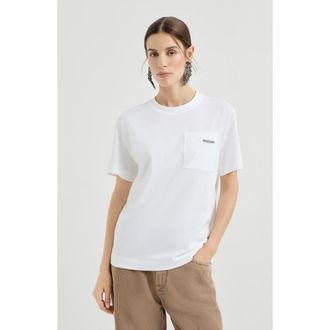Brunello Cucinelli Cotton jersey T-shirt in White at Nordstrom, Size Xx-Small Eu