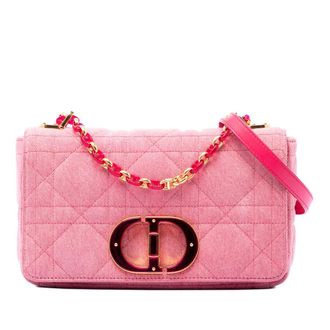 Dior Pre-owned Dior Medium Denim Macrocannage Caro Bag Ladies XOIPOBS1WVWSRLQC