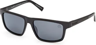 Timberland TB00070 Polarized 01D Mens Sunglasses Black Size 57