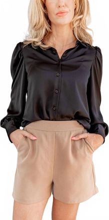 Skies Are Blue Clothing Sophia Structured Shorts In Tan