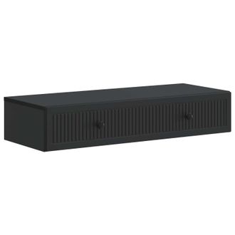 vidaXL Mesa Lateral Montada En La Pared Negro 87,5 X 34,5 X 17 Cm Vidaxl