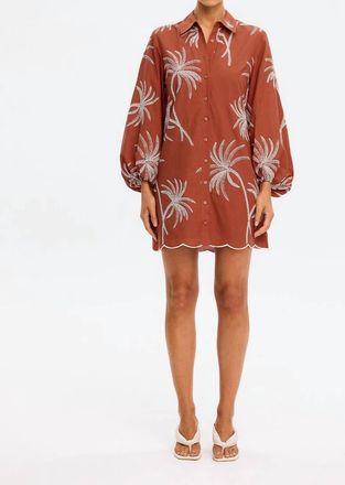 Kivari Amaya Mini Dress In Rust