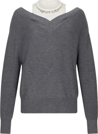 Liu Jo Maglione con decorazione - Grigio