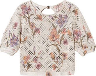 Twin-Set Maglione a fiori - Bianco