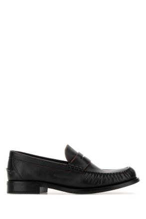 Prada Black Leather Loafers