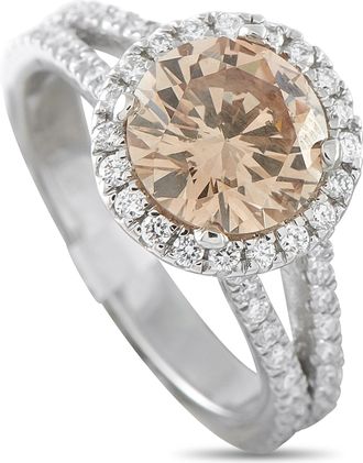 Luxury Bazaar Platinum 2.42ct Diamond Halo Ring MF33-070126