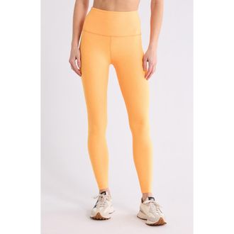 Beyond Yoga Caught in the Midi High Waist Leggings in Mango Pop Heather at Nordstrom Rack, Size X-Small