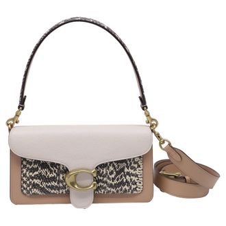 Coach Tabby Colorblock Shoulder Bag in Brown Leather