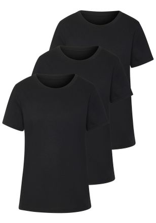 Beach Time T-Shirt BEACHTIME mit modischem Schlitz am Saum, Damen, Gr. 32/34, schwarz, Single Jersey, Obermaterial: 100% Baumwolle, unifarben, Basic, figurumspie