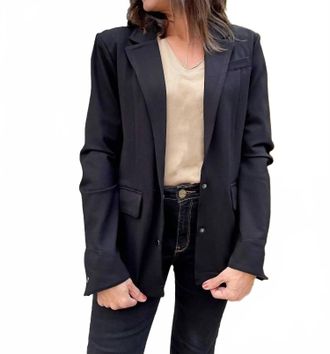 Lola Jeans Monaco Ponte Blazer In Black