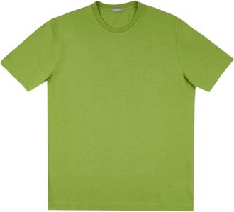 Zanone crew-neck cotton T-shirt - men - Cotton - 50 - Green