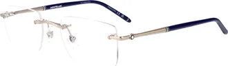 Montblanc MB0444O Metal Optical Frames Eyeglasses - Silver
