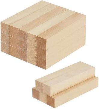 OEM 20 Piezas 15 X 2,5 X 2,5 Cm Madera Tallar: Madera Tilo, Madera Balsa Cruda Tallar, Bloques Madera Natural, Bloques Madera Tratar Tallado Diy
