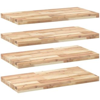 vidaXL Estantes Flotantes 4 Uds Madera Acacia Sin Tratar 60x40x4 Cm Vidaxl