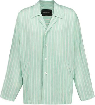 Balenciaga Camicia a righe - Verde