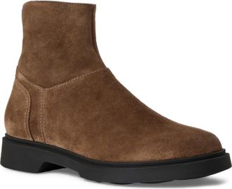 Aquatalia Hermione Leather Bootie in Amaretto Suede at Nordstrom, Size 10.5