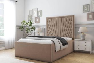 Comfort Beds Kensington Plush Bed Frame With Mattress-50 Upholstered in Taupe | Size: Single
