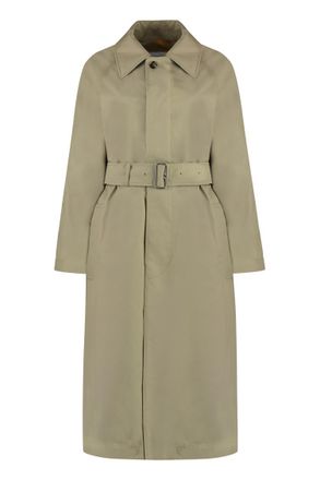 Burberry Beige Solid Shirt Collar Reversible Trench Coat