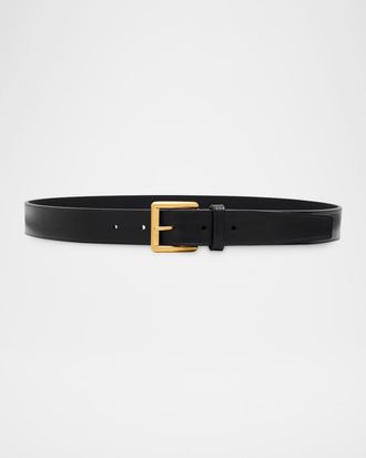 Saint Laurent Minimal Leather Belt