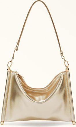 Furla Sfera Soft Shoulder Bag Xl Color Gold Gold Metal Dattero Lux Calf Leather Woman