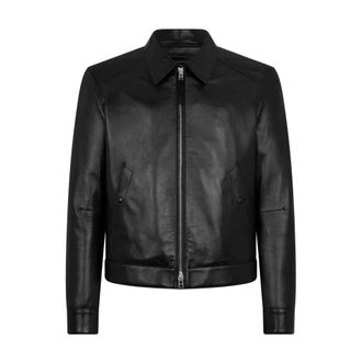 Tom Ford Nappa Grain Leather Collar Blouson - male - Tom Ford - Leather Jackets - Black - M - Jackets