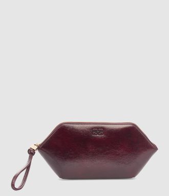 Ganni Pochette Bou Make Up Deep Shine Burgundy