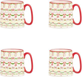 10 Strawberry Street Set Of 4 Bella Mug Garland