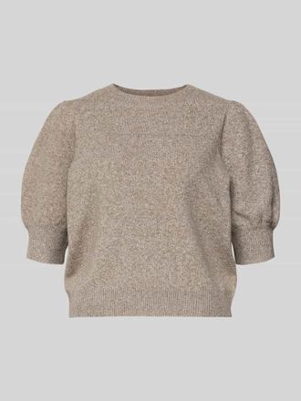 Vero Moda Regular Fit Strickpullover mit Crew Neck Modell DOFFY in Taupe Melange, Gr&ouml;&szlig;e XL