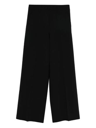 Aspesi high-waisted palazzo trousers - women - Elastane/Polyester/Virgin Wool - 42 - Black