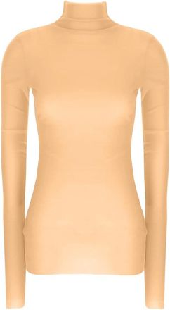 Jil Sander Tops, Dames, Roze, L, Silk Turtleneck Top