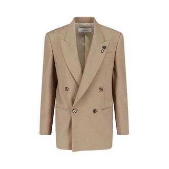 Lardini Blazers, female, Beige, Size: M Cameron Double-Breasted Blazer