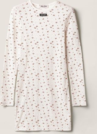 Miu Miu Ribbed jersey dress