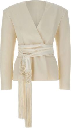 Andamane Devina Blazer - Dames - Jassen - Wit - Maat: XS Zijde
