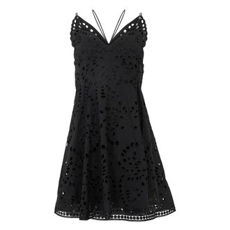 Alberta Ferretti Short V-neck Dress - female - Alberta Ferretti - Short Dresses - Black - 2XS - Dresses