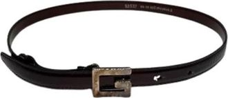 Gucci Pre-owned GG Logo Riem - Dames - Vintage Accessoires - Bruin - ONE Size - Leer - Vintage