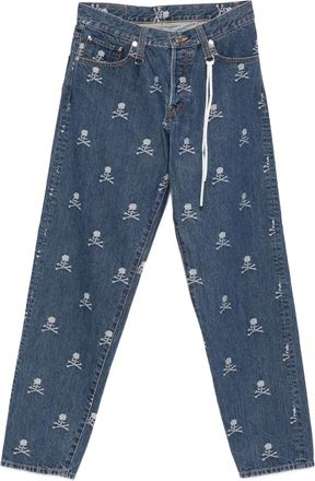 Mastermind Japan Jeans con ricamo - Blu