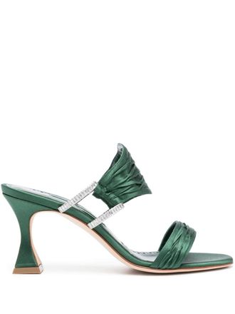 Manolo Blahnik Mules con fibbia Chinap 70mm - Verde