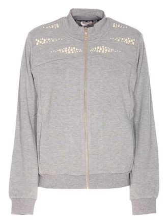 Liu Jo zip-up sweatshirt - women - Viscose/Elastane - S - Grey