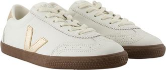Veja Womens Volley Sneaker Beige Calfskin