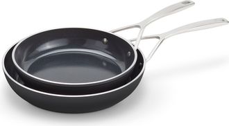 Demeyere AluPro 5, 2 Pc Ceramic Nonstick Frying Pan Set 5 Ply Made in Italy