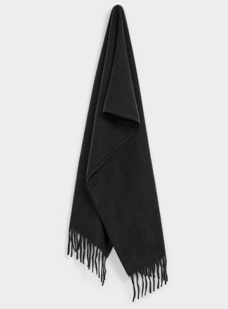 Simons Womens Solid cross-knit scarf