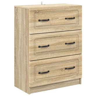 vidaXL Cajonera 66 X 34,5 X 87 Cm Madera De Ingenier&iacute;a Roble Sonoma Vidaxl
